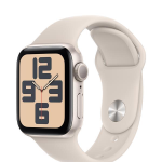Apple Watch SE (GPS) - 2ª generazione - 40 mm - starlight aluminum - smartwatch con fascia sportiva - fluoroelastomero - starlight - dimensione della fascia: M/L - 32 GB - Wi-Fi, Bluetooth - 26.4 g